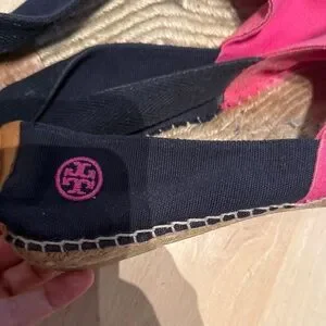 Tory Burch | Shoes | Tory Burch Pink And Navy Espadrilles  Tory Burch Fuchsia and Navy Espadrilles main image 2